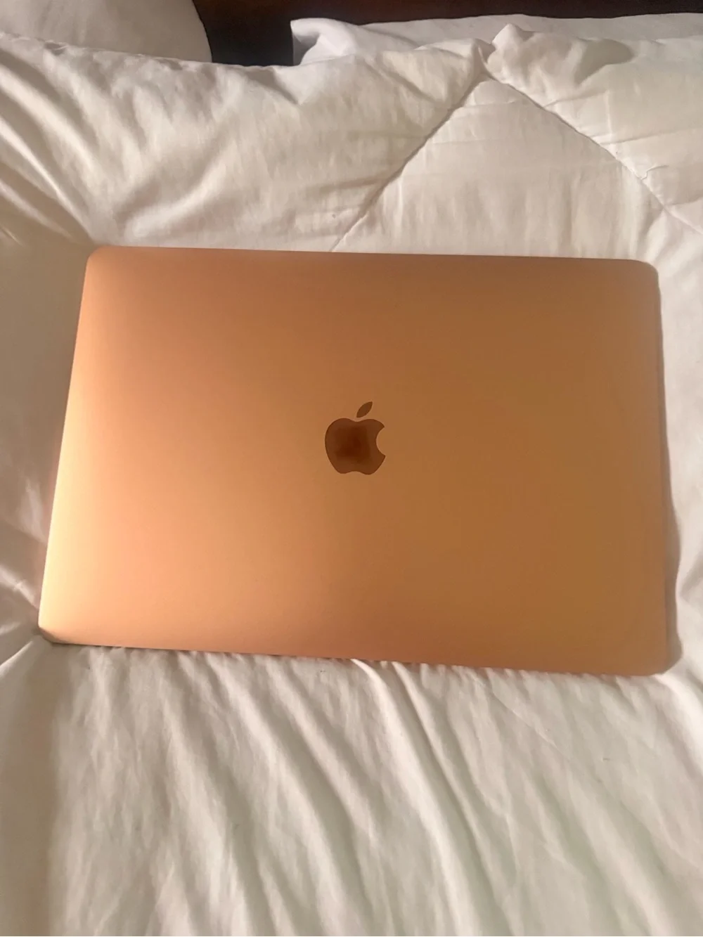 Apple MacBook Air in Rose Gold with Black Fist Decal Broken /For Parts